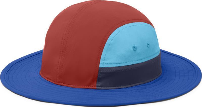 Tech Bucket Hat - Tamarindo and Scuba Blue 2