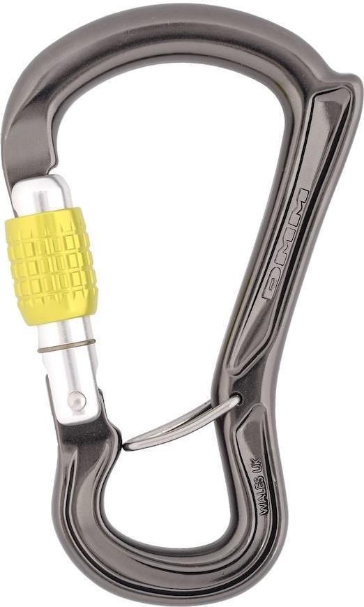Ceros Screw Gate Carabiner - Titanium / Lime 1