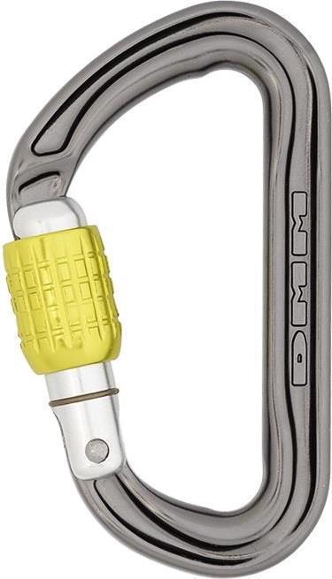 Phantom Screw Gate Carabiner - titanium / lime 1