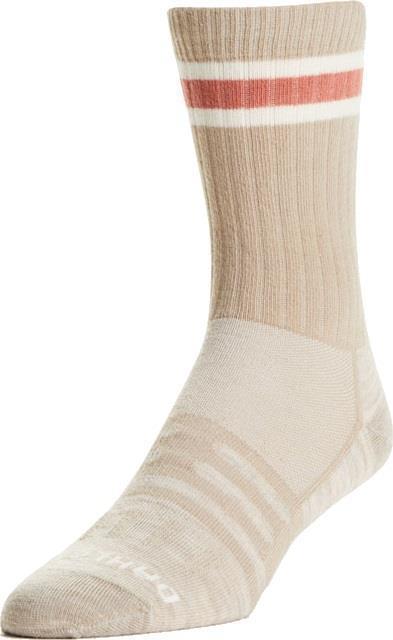 Heritage Lightweight Crew Socks - Moon / Marsala 1