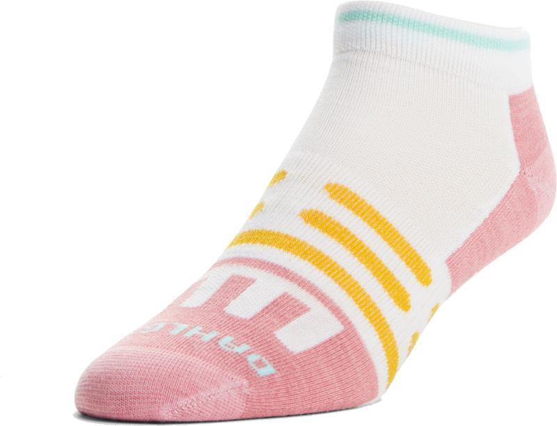 Oxygen Ultralight Mini Crew Socks - white / pink 1
