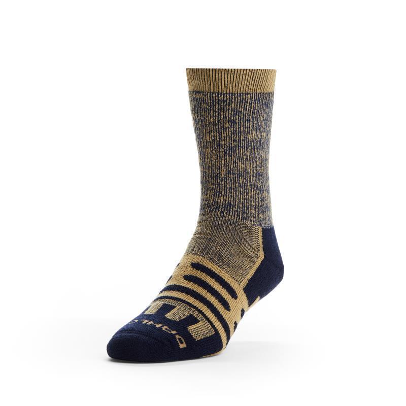 Path Heavy Mid-Calf Socks - Khaki / Bean Navy 1