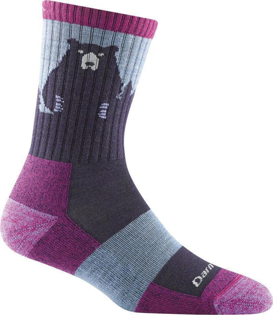 Bear Town Micro Crew Lightweight Cushion Socks - Womens - Purple 1
