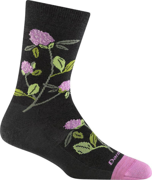 Blossom Crew Lightweight Socks - Womens - Charcoal 1