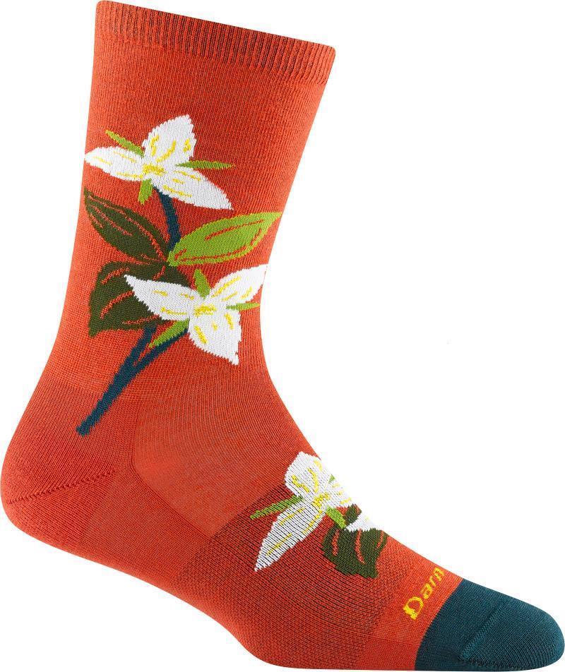 Blossom Crew Lightweight Socks - Womens - Tomato 1