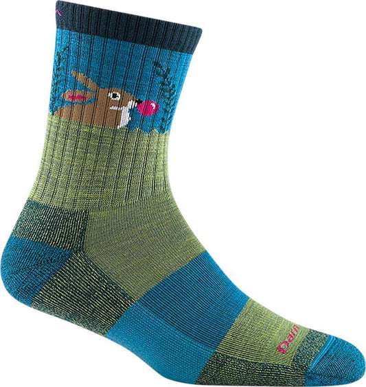 Bubble Bunny Micro Crew Lightweight Cushion Socks - Kids - Willow 1