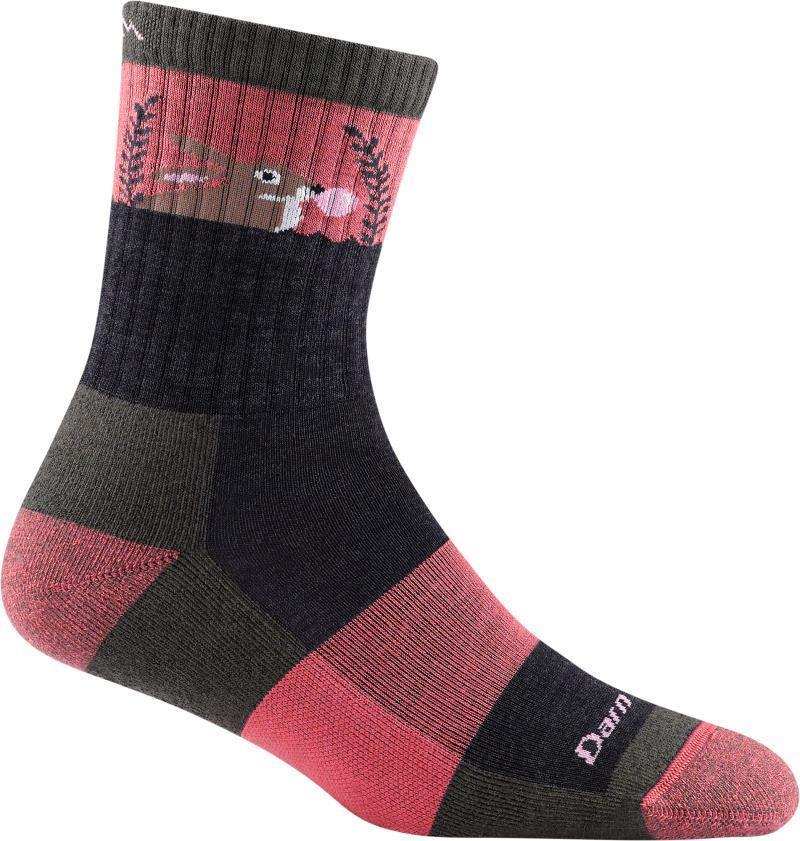 Bubble Bunny Micro Crew Lightweight Cushion Socks - Womens - charcoal 1