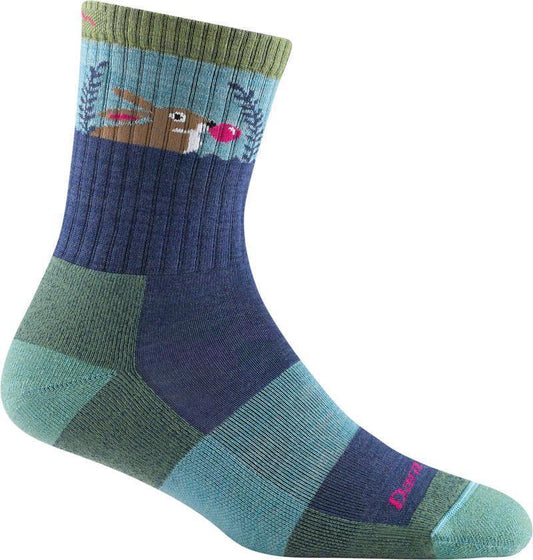 Bubble Bunny Micro Crew Lightweight Cushion Socks - Womens - denim 1