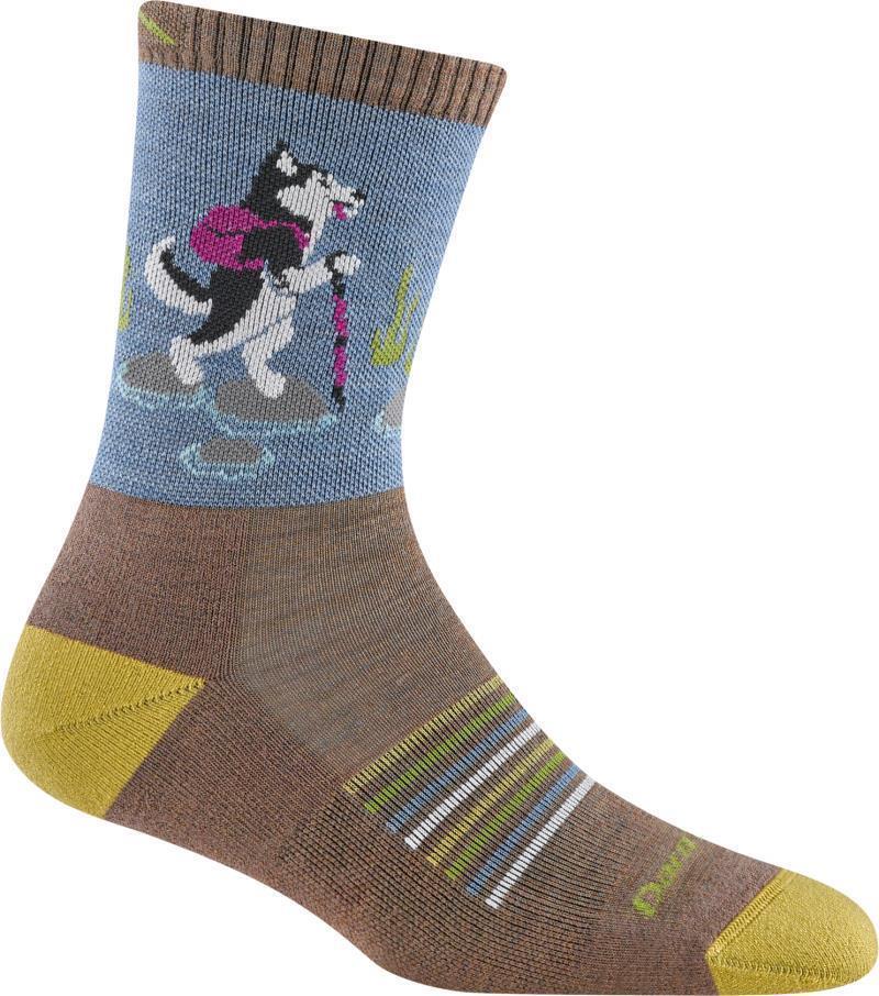 Critter Club Micro Crew Lightweight Cushion Socks - Womens - Bark 1