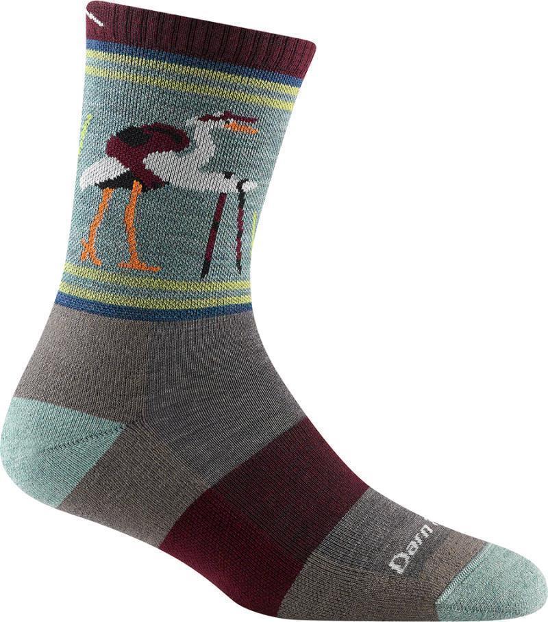 Critter Club Micro Crew Lightweight Cushion Socks - Womens - Taupe 1
