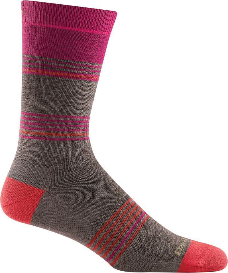 Flash Stripe Crew Lightweight Socks - Mens - taupe 1