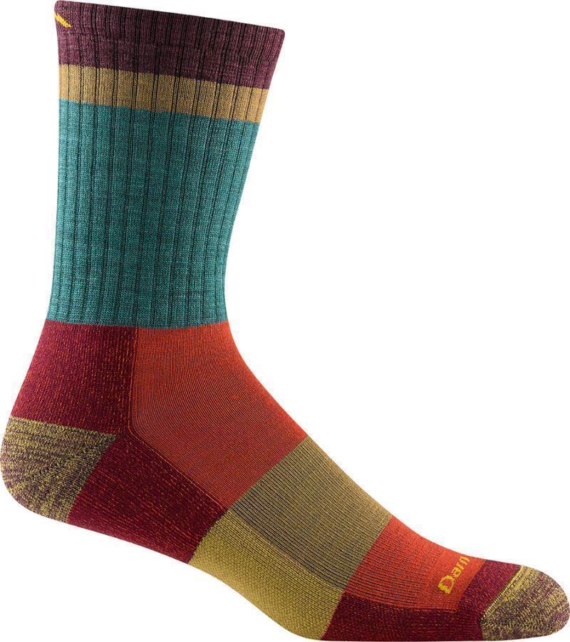 Heady Stripe Micro Crew Lightweight Cushion Socks - Mens - Teal 1