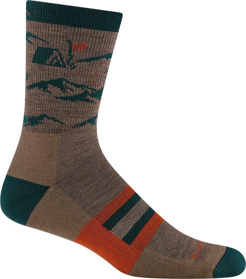 Hike Hike Hut Micro Crew Midweight w/ Cushion Socks - Mens - bark 1