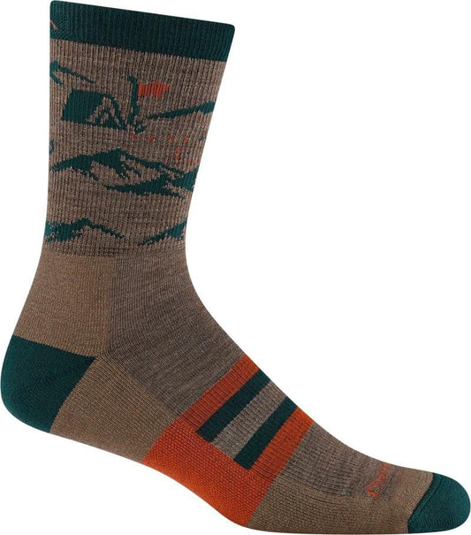 Hike Hike Hut Micro Crew Midweight w/ Cushion Socks - Mens - bark 1
