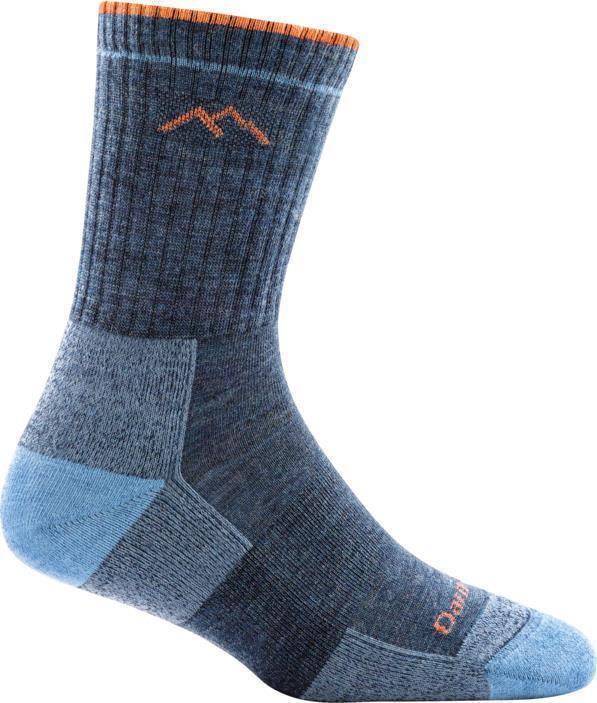 Hiker Micro Crew Midweight Cushion Socks - Womens - Denim 1