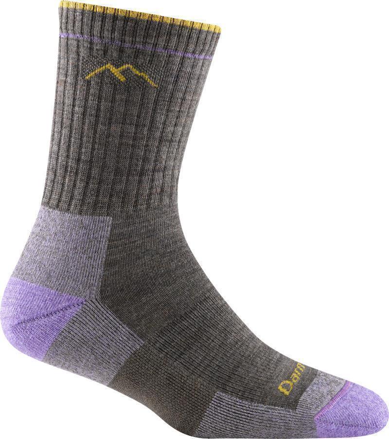 Hiker Micro Crew Midweight Cushion Socks - Womens - Taupe 1