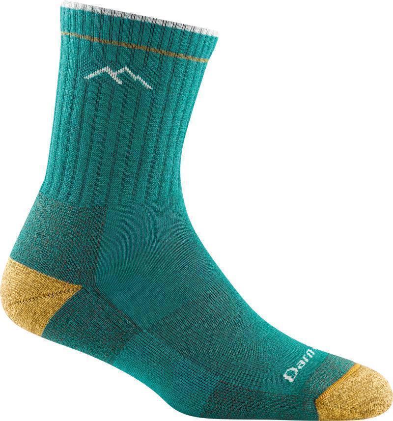 Hiker Micro Crew Midweight Cushion Socks - Womens - Teal 1