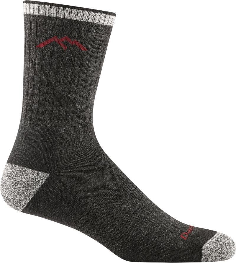 Hiker Micro Crew Midweight w/ Cushion Socks - Mens - black 1
