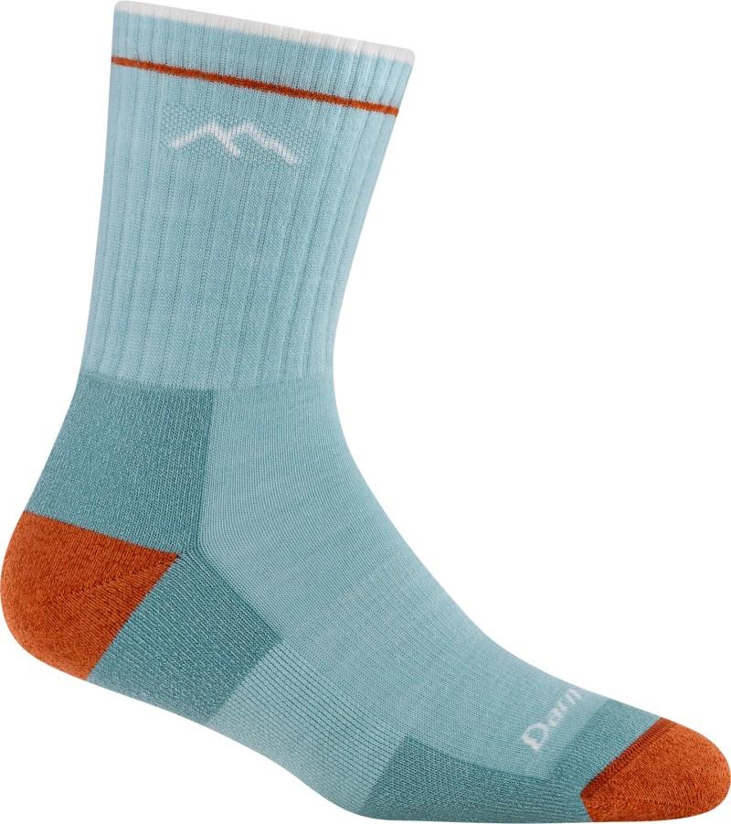 Hiker Micro Crew Midweight w/ Cushion Socks - Womens - glacier 1