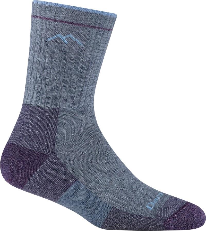 Hiker Micro Crew Midweight w/ Cushion Socks - Womens - light denim 1