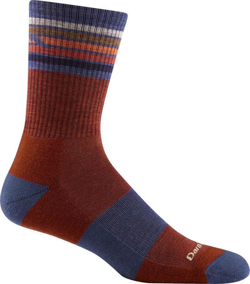 Kelso Micro Crew Lightweight Cushion Socks - Mens - chestnut 1