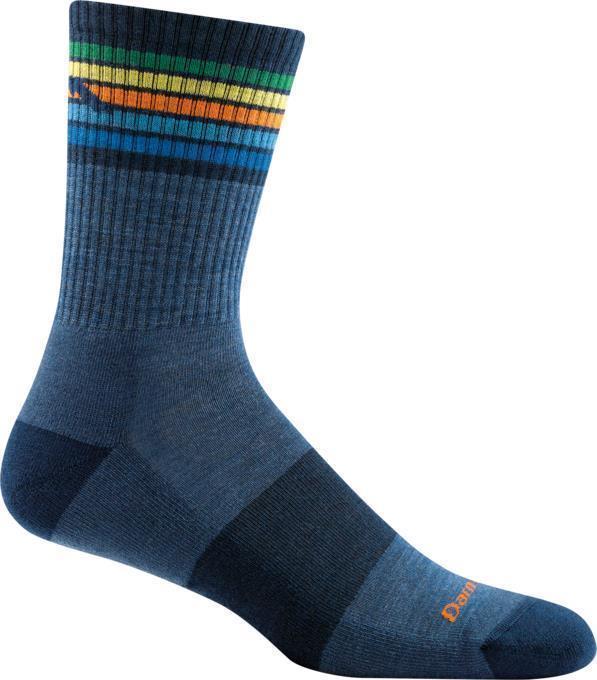 Kelso Micro Crew Lightweight Cushion Socks - Mens - denim 1