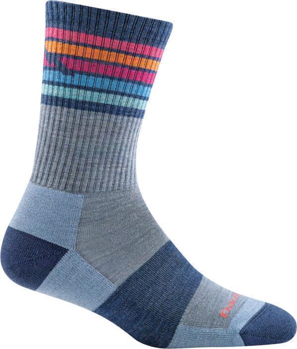 Kelso Micro Crew Lightweight Cushion Socks - Womens - denim 1