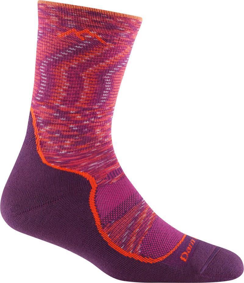Light Hiker Micro Crew Lightweight Cushion Socks - Womens - Lunar Pink 1