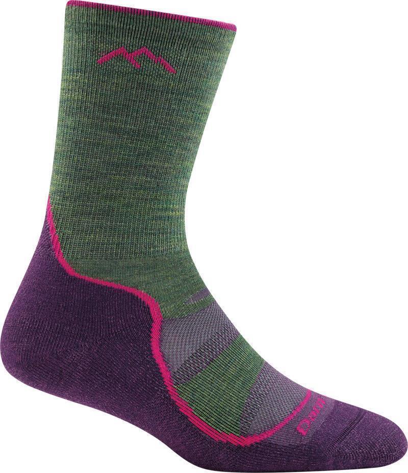 Light Hiker Micro Crew Lightweight Cushion Socks - Womens - Moss 1