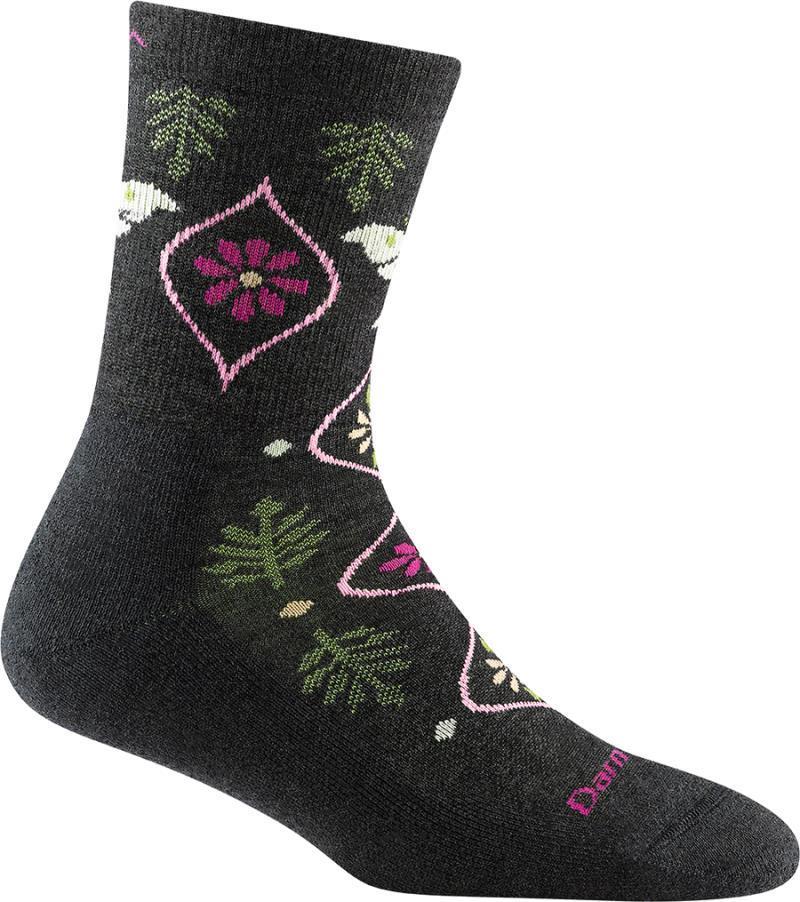 Luna Micro Crew Midweight Cushion Socks - Womens - Charcoal 1