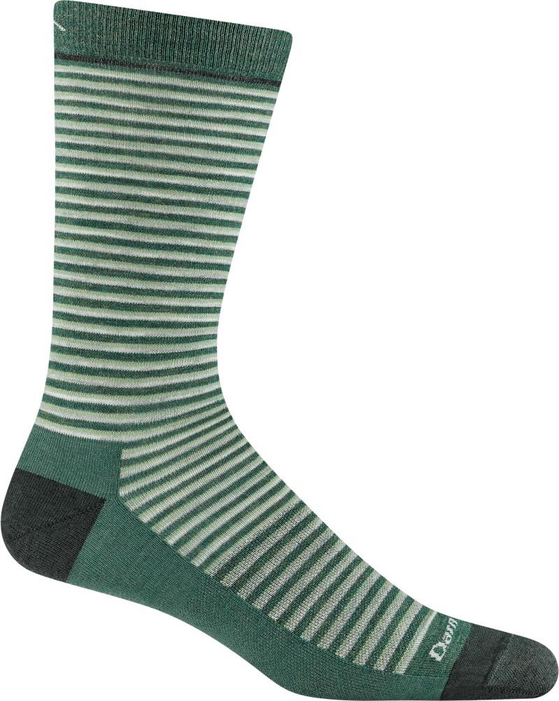 Microstripe Crew Lightweight Socks - Mens - moss 1
