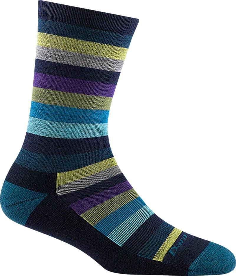 Mystic Stripe Crew Lightweight w/ Cushion Socks - Womens - dark teal 1