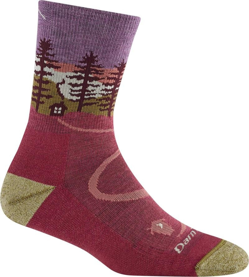 Northwoods Micro Crew Midweight w/ Cushion Socks - Womens - cranberry 1