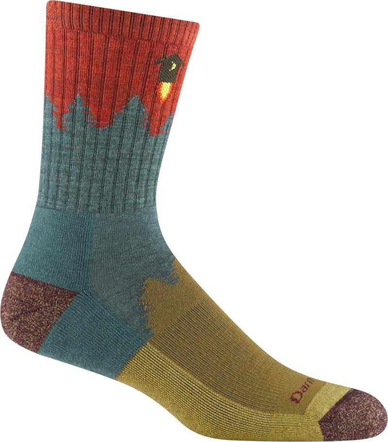 Number 2 Micro Crew Midweight w/ Cushion Socks - Unisex - teal 1