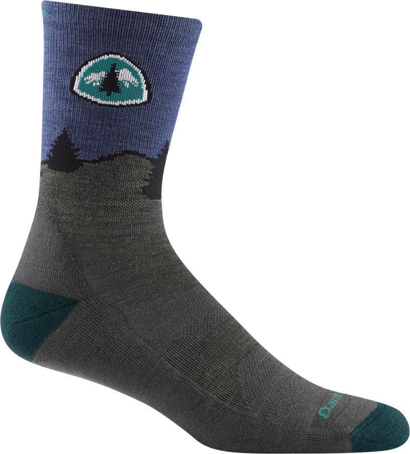 PCT Micro Crew Lightweight Cushion Socks - Mens - Forest 1