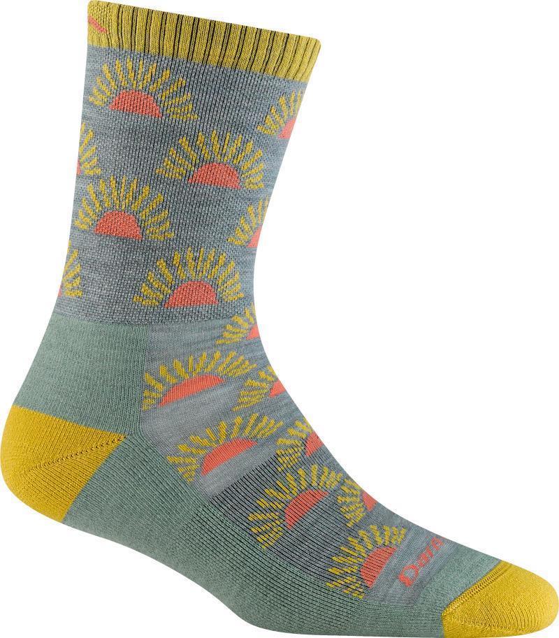 Ray Day Micro Crew Lightweight Cushion Socks - Womens - seafoam 1