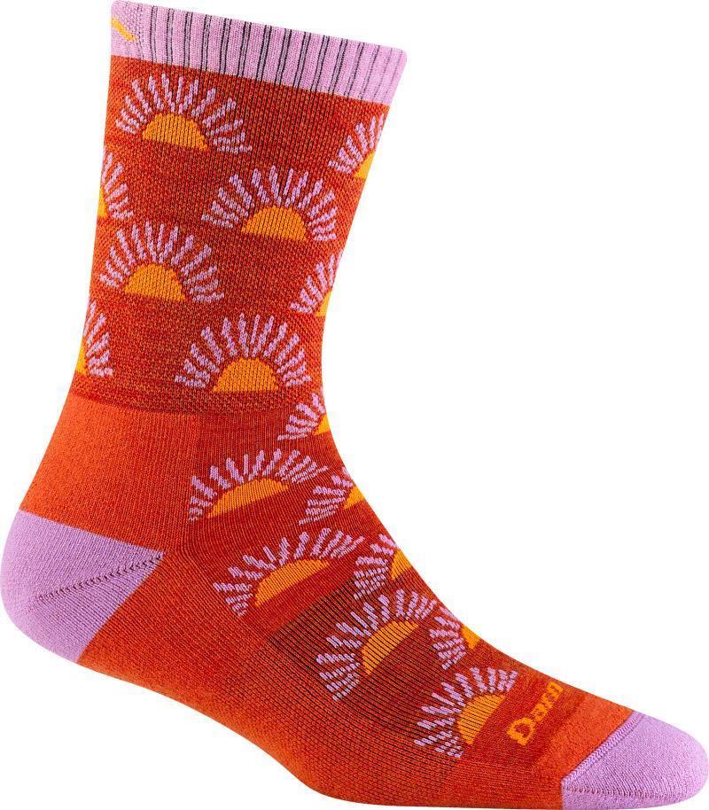 Ray Day Micro Crew Lightweight Cushion Socks - Womens - tomato 1