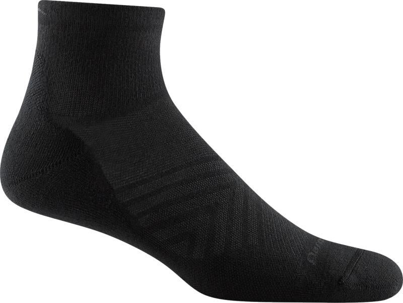 Run Coolmax Quarter Ultralight Cushion Socks - Mens - Black 1