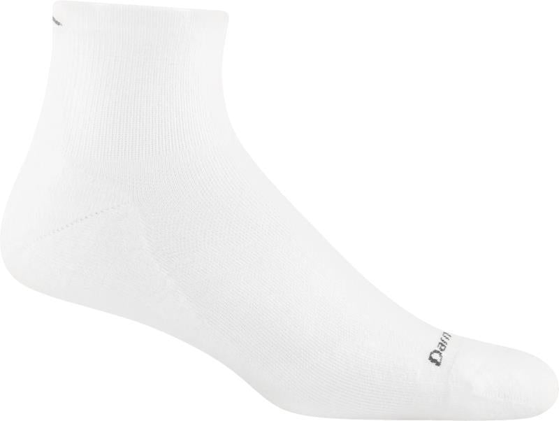 Run Coolmax Quarter Ultralight Cushion Socks - Mens - White 1