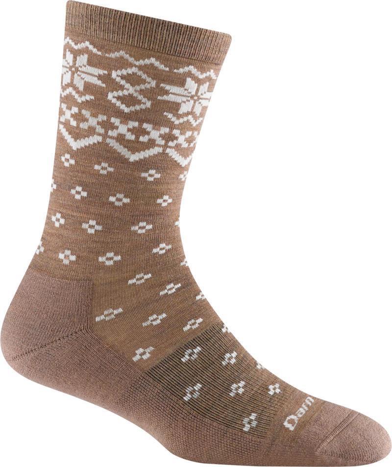 Shetland Crew Lightweight Cushion Socks - Womens - Bark 1