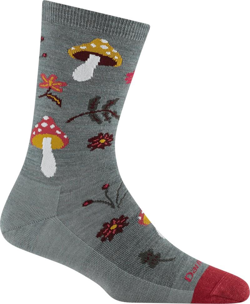 Shroom Bloom Crew Lightweight No Cushion Socks - Womens - seafoam 1
