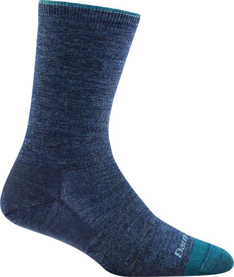 Solid Basic Crew Lightweight Cushion Socks - Womens - Denim 1