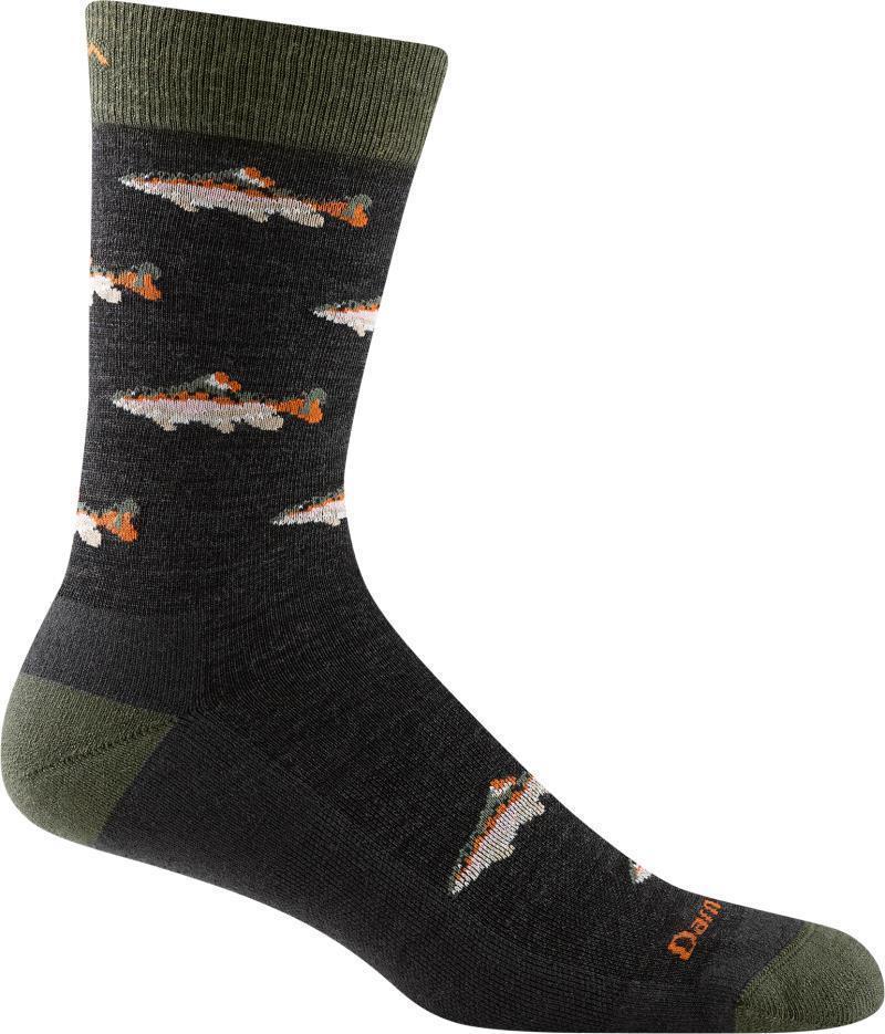 Spey Fly Crew Lightweight Cushion Socks - Mens - Charcoal 1