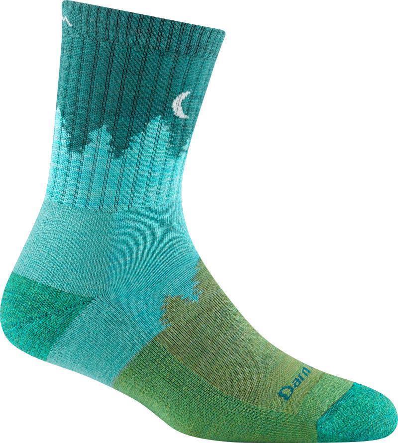 Treeline Micro Crew Midweight Cushion Socks - Womens - Aqua 1