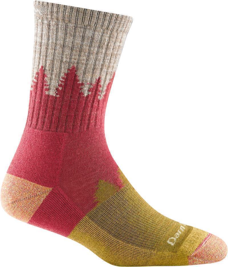 Treeline Micro Crew Midweight Cushion Socks - Womens - Cranberry 1