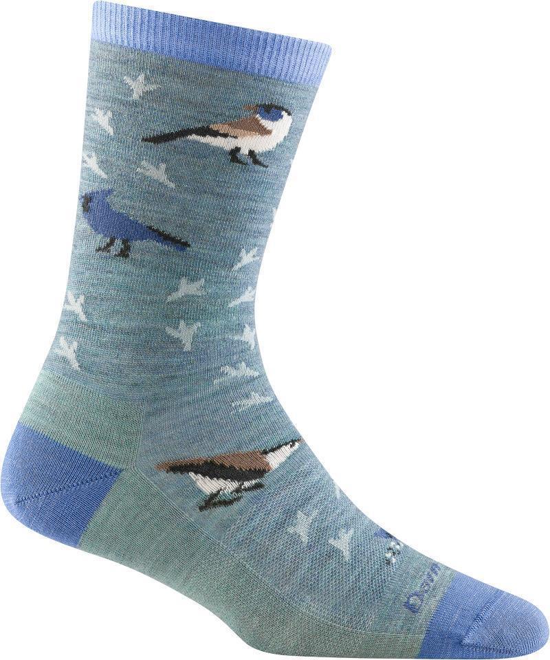 Twitterpated Crew Lightweight Socks - Womens - Seafoam 1
