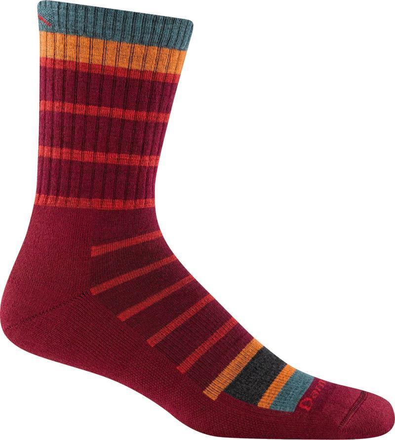 Via Ferrata Micro Crew Midweight Cushion Socks - Mens - burgundy 1