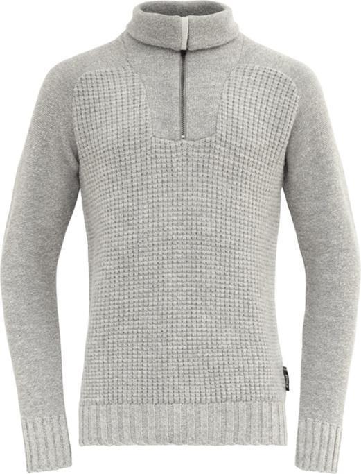 Bispen Wool Zip Neck - Unisex - grey melange 1