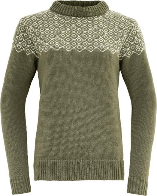 Bjornoya Wool Sweater - Unisex - Lichen / Off White 1