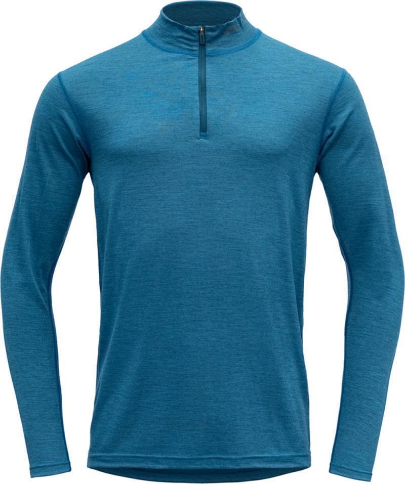 Breeze Merino 150 Zip Neck - Mens - Blue Melange 1